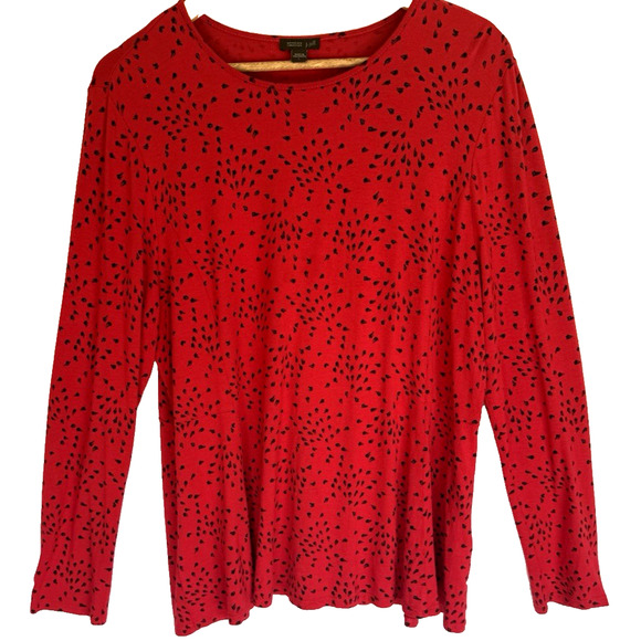 J. Jill Wearever Collection Animal Print Pullover Tunic Size L Stretch Relaxed - Picture 1 of 12